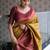 mustard maroon soft art silk banarasi jacuard work designer party wear saree with unstitched blouse piece
