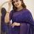 blue purple soft art silk blend banarasi jacuard work designer party wear saree with unstitched blouse piece