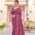 magenta soft art silk banarasi jacuard work designer party wear saree with unstitched blouse piece