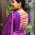 purple  soft art silk banarasi jacuard work designer party wear saree with unstitched blouse piece