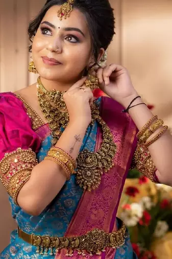 skyblue pink soft art silk banarasi jacuard work designer party wear saree with unstitched blouse piece