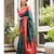 morpich red soft art silk banarasi jacuard work designer party wear saree with unstitched blouse piece