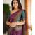 purple green soft art silk banarasi jacuard work designer party wear saree with unstitched blouse piece