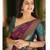 purple green soft art silk banarasi jacuard work designer party wear saree with unstitched blouse piece