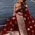 maroon  soft art silk banarasi jacuard work designer party wear saree with unstitched blouse piece