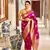  pink soft art silk banarasi jacuard work designer party wear saree with unstitched blouse piece