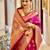  pink soft art silk banarasi jacuard work designer party wear saree with unstitched blouse piece