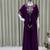 plum purple embroidered kaftan set