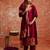 Maroon women kurta pant dupatta set