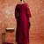 Maroon women kurta pant dupatta set