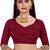 maroon  soft art silk banarasi jacuard work designer party wear saree with unstitched blouse piece