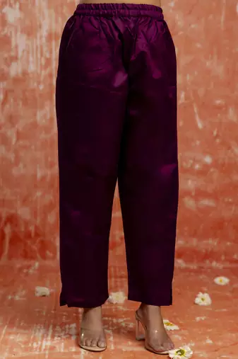 Purple women kurta pant dupatta set