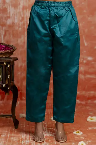 Green women kurta pant dupatta set