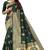 green soft art silk banarasi jacuard work designer party wear saree with unstitched blouse piece