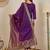 Purple women kurta pant dupatta set