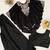 black embroidered kaftan set