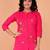 Fashion petals pink cotton embroidery co-ord set