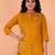 Fashion petals yellow cotton embroidery  co-ord set