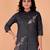 Fashion petals gray cotton embroidery  co-ord set