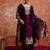 Purple women kurta pant dupatta set