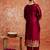 Maroon women kurta pant dupatta set