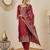 Maroon women kurta pant dupatta set