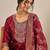 Maroon women kurta pant dupatta set