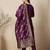 Purple women kurta pant dupatta set