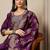 Purple women kurta pant dupatta set