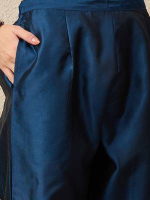 Blue women kurta pant dupatta set 4
