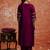 Purple women kurta pant dupatta set