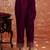 Purple women kurta pant dupatta set