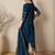 Blue women kurta pant dupatta set