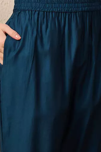 Blue women kurta pant dupatta set