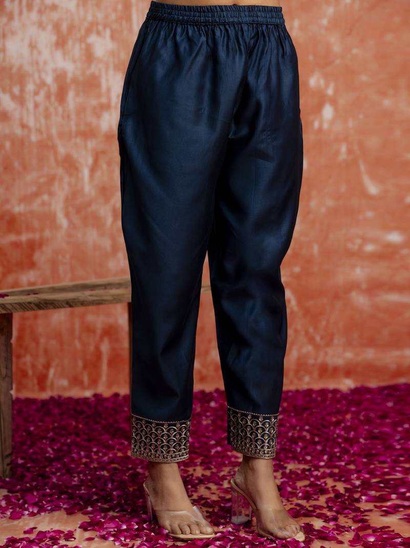 Blue women kurta pant dupatta set