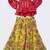 Coral & yellow embellished cotton lehenga choli ethnic wear