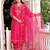 Pink women kurta pant dupatta set