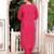 Pink women kurta pant dupatta set
