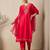 Pink women kurta pant dupatta set