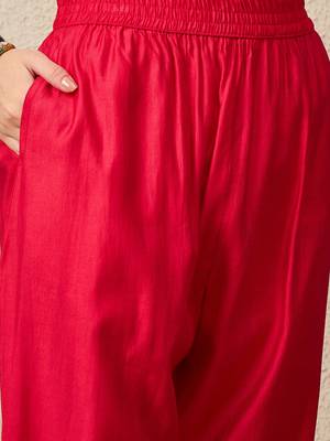 Pink women kurta pant dupatta set 4