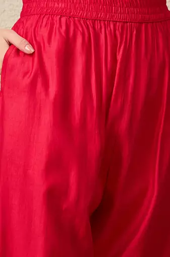 Pink women kurta pant dupatta set