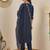 Blue women kurta pant dupatta set