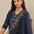 Blue women kurta pant dupatta set