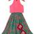 Coral  & seagreen solid chanderi  top with  lehenga ethnic wear