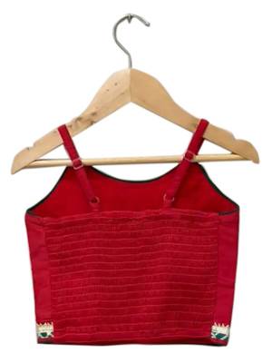 Red & green placement embroidered polyester top with  sharara ethnic wear 4