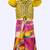 Yellow & multicolour embellished polyester  top with palazzo ethnic wear