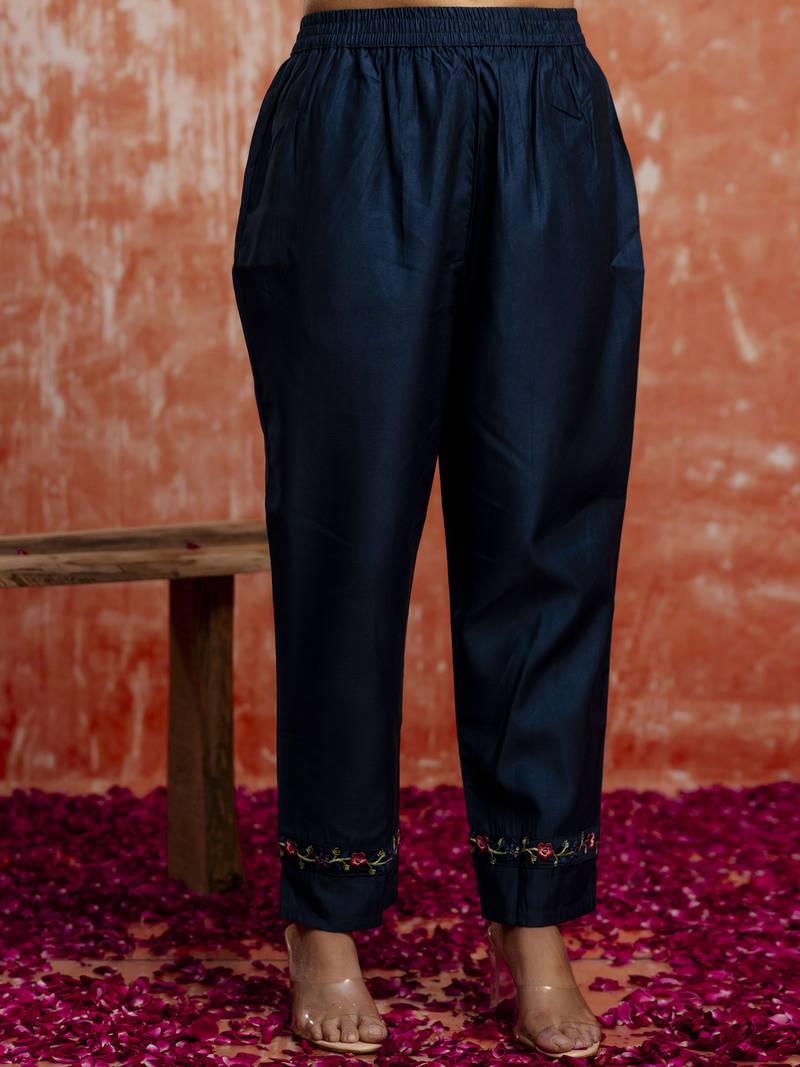 Blue women kurta pant dupatta set