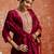 Maroon women kurta pant dupatta set