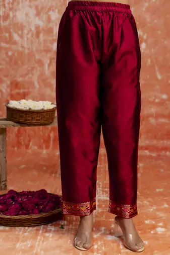 Maroon women kurta pant dupatta set