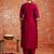 Maroon women kurta pant dupatta set